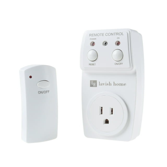 Indoor Cordless Electrical Outlet Plug With Programmable Remote Control ...