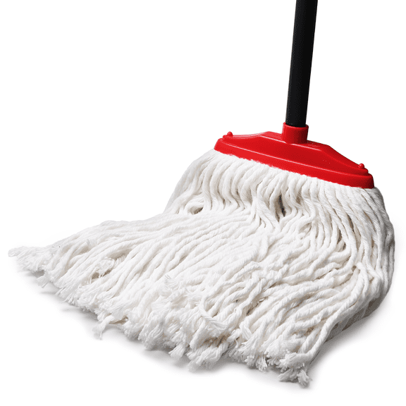Zthluyc Indoor Cotton Mops for Floor Cleaning - Indoor Cleaning Mop for Wood Floors, Tile, Hardwood Floor, 53" Adjustable Iron Handle Regular Mops to Clean Living Room, Kitchen, and Bathroom. (Red