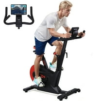 Indoor Cycling Bike, Stationary Bike with Electromagnetic Control & 28Lbs Flywheel, LCD Monitor, IPad Mount for Home Cardio Workout