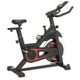 thumbnail image 1 of Indoor Cycling Bike, Stationary Exercise Bike, Fitness Workout Bike with LCD Display, Bottle Holder and Soft Saddle, Exercise Indoor Cycle Bike Equipment for Home Workouts, TE749, 1 of 9