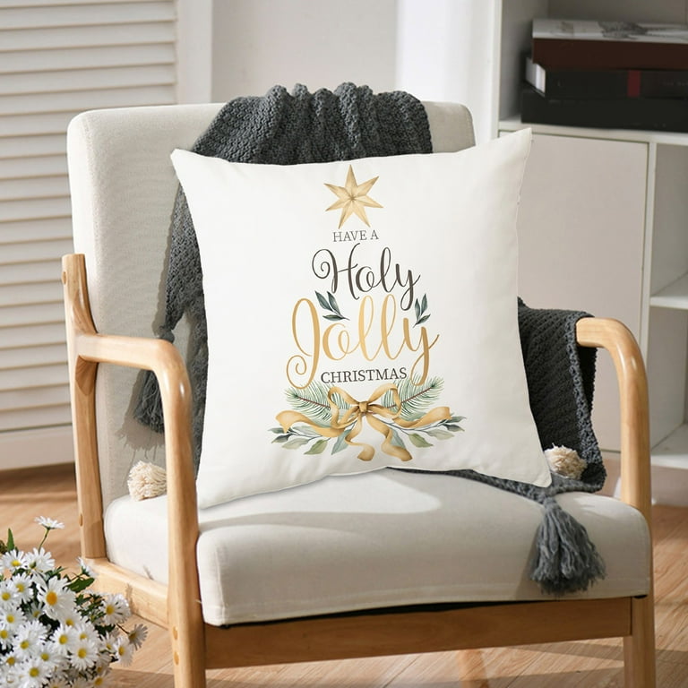 Indoor Decor Christmas Pillow Covers 18x18 Inch Farmhouse Decorative Throw Pillow Cover Christmas De cor Xmas Decorations Winter Holiday Pillows Cushion Case For Home Walmart