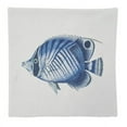 thumbnail image 1 of Indoor Decorative Throw Pillows Cushion Cover: Navy Blue and Linen, Reversible, 18”, Nautical Design (Design C, 2), 1 of 4