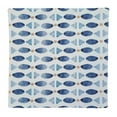 thumbnail image 1 of Indoor Decorative Throw Pillows Cushion Cover: Navy Blue and Linen, Reversible, 18”, Nautical Design (Design D, 2), 1 of 4