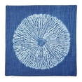 thumbnail image 1 of Indoor Decorative Throw Pillows Cushion Cover: Navy Blue and Linen, Reversible, 18”, Nautical Design (Design H, 2), 1 of 4