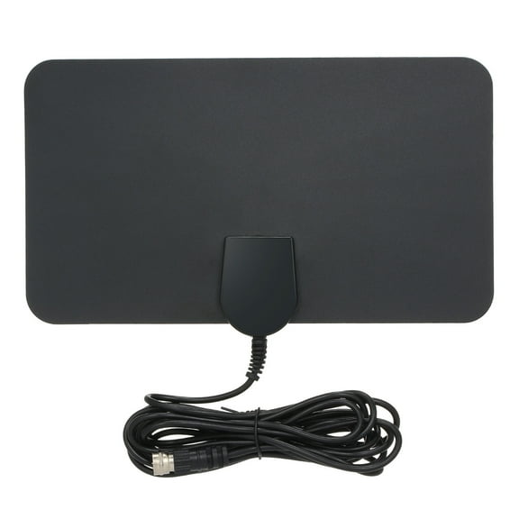 Indoor Digital TV Antenna HD Signal Flat Panel UHF FM HDTV Antenna Signal Receiver Black