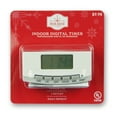 Indoor Digital Timer with One Polarized Outlet, White, by Holiday Time