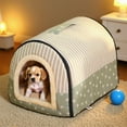 thumbnail image 1 of Indoor Dog Bed for Small Dogs - Burrow Design for Security, Self-warming Faux Shag, Removable Washable Cover, Accidental Mess Protection, topliu, 1 of 4