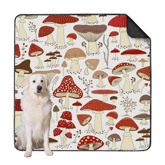 Indoor Dog Potty Pads with Grip Bottom, Washable and Reusable System for Easy Home Cleaning (Plant patterns, 72"x72")