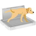 thumbnail image 1 of Indoor Dog Potty Tray with High Wall,25.59"X19.69" Pee Pad Holder,Dogs Litter Box,Mesh Training Toilet for Puppy and Small Size Dog,Housebreaking Supplies, Pet Products (White), 1 of 8