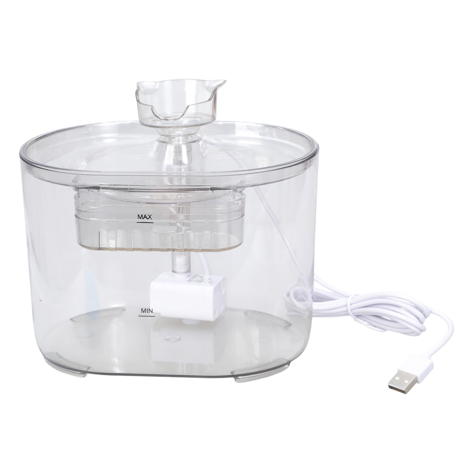 Indoor Dogs Cats Drinking Fountain Transparent Viewable Pet Water Dispenser with Recirculate Filter for Clean Water
