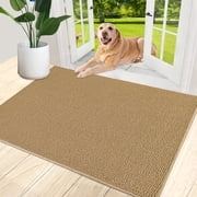 Indoor Door Mat, 20"x32", Dog Mat for Muddy Paws, Rubber Backing, Non Slip, Super Absorbent, Washable, Low-Profile, Entryway Rug