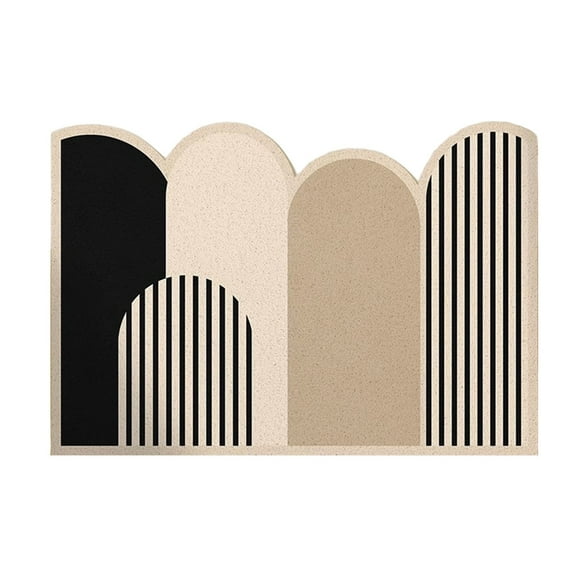 Indoor Door Mat 24"x16" Non Slip Front Door Welcome Mats Washable Shoe Mats Dirt Trapper for Entryway Low Profile Kitchen Carpet for Entrance Hallways Entrance Mat for Dogs, Arch Shape