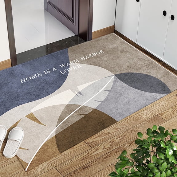 Indoor Door Mat 31x39 Inch | Non-Slip Polyester Entrance Rug Multicolor Easy Clean Front Doormat Traps Dirt | Slim Low Profile Washable Floor Mat for Entryway, Hallway, Office, High Traffic Areas