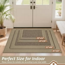 Indoor Door Mat 32" x 48", Dirt Trapper Door Mats Non-Slip Entryway Rugs Washable, Resist Dirt Absorbent Welcome Mat, Low  Floor Mats for Front Back Door and Entryway, Taupe
