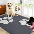 thumbnail image 1 of Indoor Door Mat, 36"x59"  Mats for Muddy Paws, Rubber Backing Non Slip Super Absorbent Washable Entryway Rug, Low-Profile Front  Door Mats, Inside Floor Doormats for Entryway, Dark Grey, 1 of 5