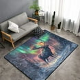 thumbnail image 1 of Indoor Door Mat, Aurora Mystical Winter Moose Bedroom Rug & Carpets Entryway Rug Front Door Welcome Mat, Non-Slip Long Bathroom Rugs Runner, Washable Kitchen Mats for Floor, 1 of 5