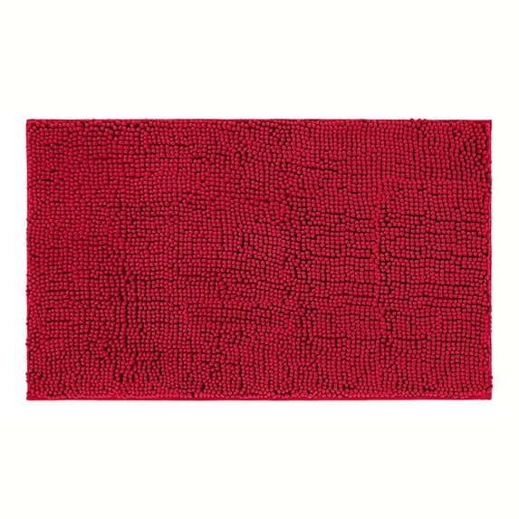 Indoor Door Mat Entryway Rug Traps Mud and Dirt, Super Absorbent Doormats for Shoes Dog Paws, Non Slip Welcome Floor Mats for Home Front Back Door, Patio, Garage, Entrance, 20x32, Red