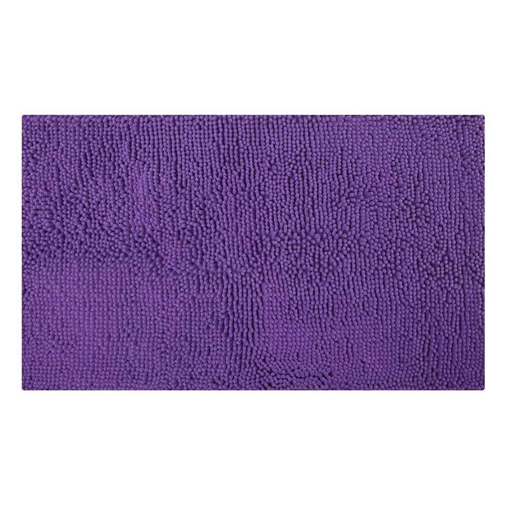 Indoor Door Mat Entryway Rug Traps Mud and Dirt, Super Absorbent Doormats for Shoes Dog Paws, Non Slip Welcome Floor Mats for Home Front Back Door, Patio, Garage, Entrance, 16x24, Purple