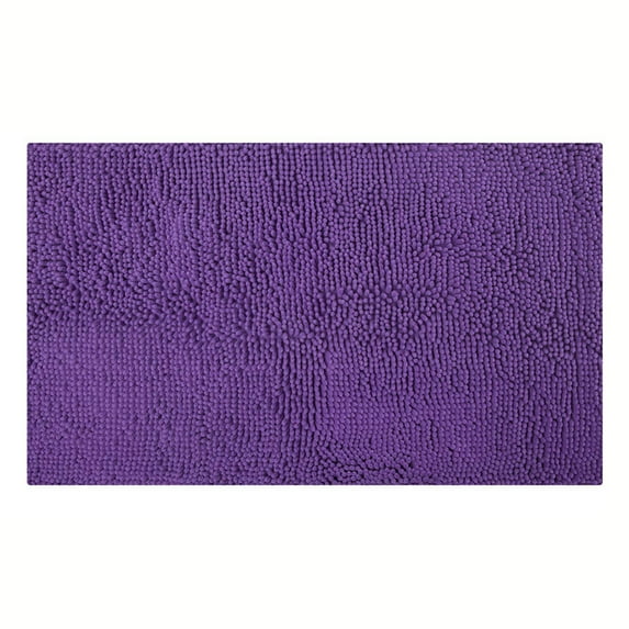 Indoor Door Mat Entryway Rug Traps Mud and Dirt, Super Absorbent Doormats for Shoes Dog Paws, Non Slip Welcome Floor Mats for Home Front Back Door, Patio, Garage, Entrance, 20x32, Purple