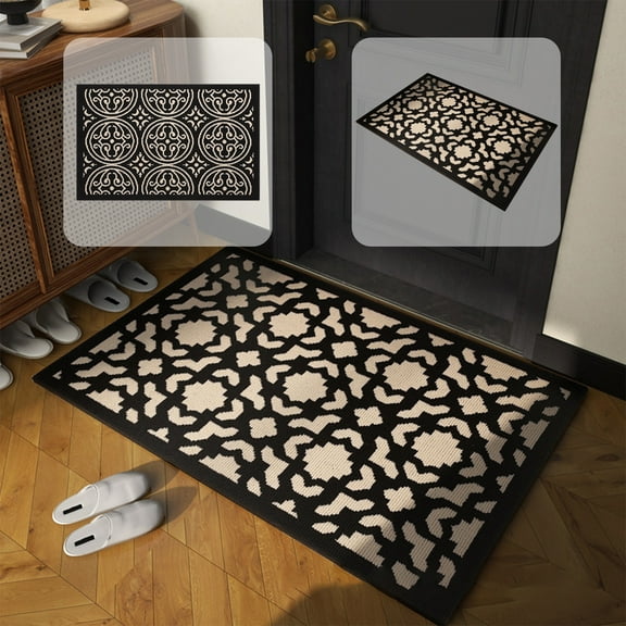 Indoor Door Mat Non-Slip Absorbent Trapper Entrance Mat Washable Inside Floor Mat Soft Entry Doormats, 19.7x31.5 Inch