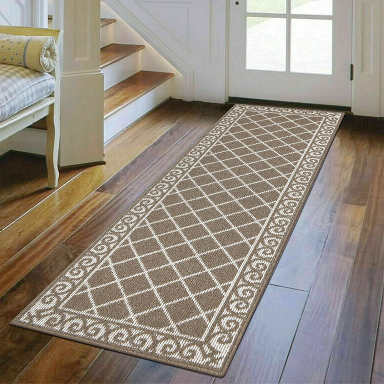 Walensee Indoor Doormat, Front Door Mat for Entrance, 36x59 Brown 