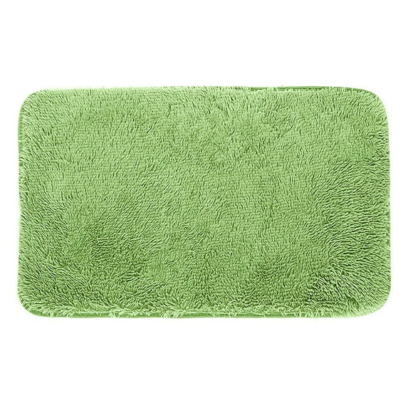 Indoor Door Mat Small Area Rugs Washable Front Door Mat Non Slip Rubber Backed Entryway Rug Cotton Entrance Doormat for Front Porch Bathroom Kitchen Bedroom, Light Green 50Cmx80Cm