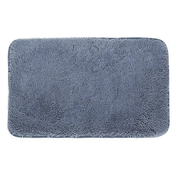 Indoor Door Mat Small Area Rugs Washable Front Door Mat Non Slip Rubber Backed Entryway Rug Cotton Entrance Doormat for Front Porch Bathroom Kitchen Bedroom, Gery 50Cmx80Cm