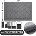 thumbnail image 1 of Indoor Doormat - 36"x59" Rubber Backing Non-Slip Mats, Absorbent Washable Entrance Doormat for Entryway, Resist Dirt Low- Inside Floor Mats for Muddy Shoes, Grey, 1 of 5