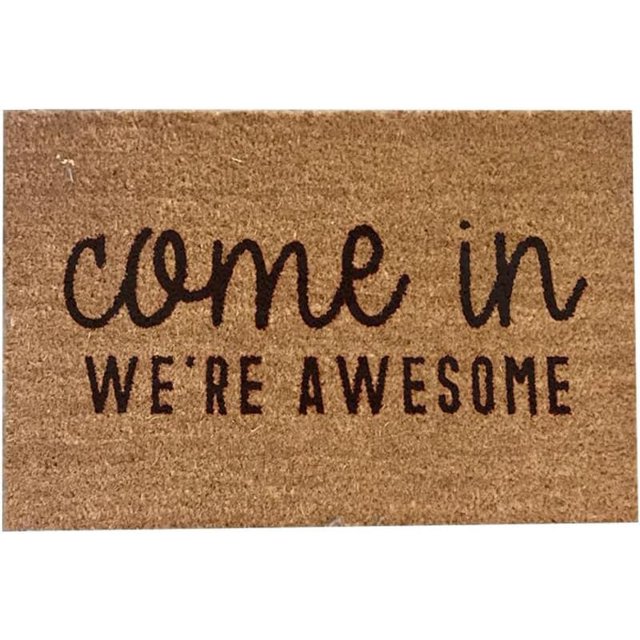 Indoor Doormat Come in We're Awesome Retro Entryway Door Mats Indoor