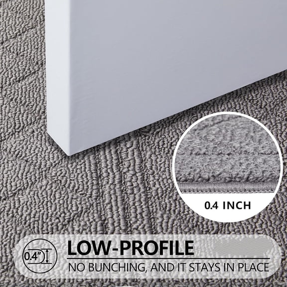 Indoor Doormat, Front Back Door Mat 32"x40" Absorbent Rubber Backing Non Slip Door Mats, Low-Profile Resist Dirt Rugs, Machine Washable Door Rug Inside Floor Mat for Entryway, Light Grey