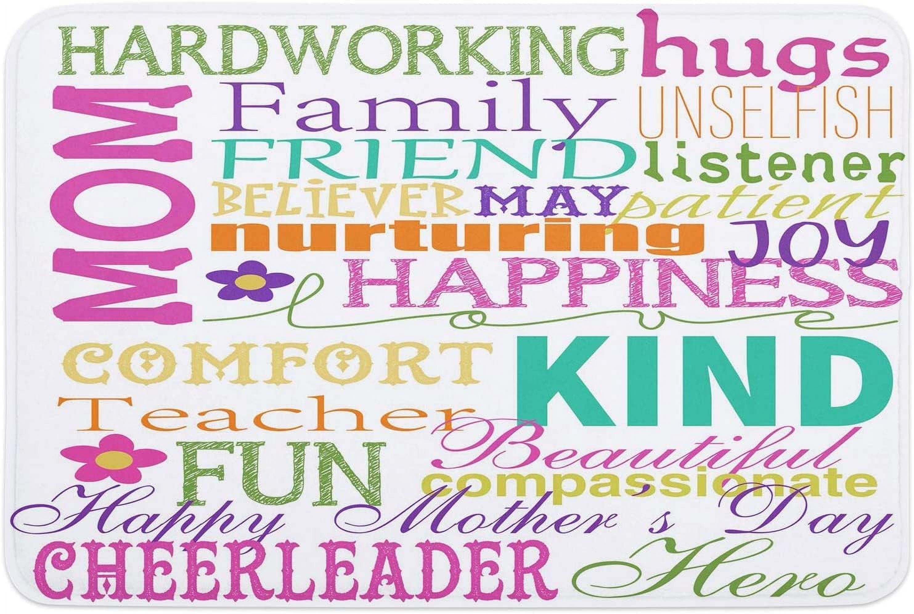 Indoor Doormat,Front Back Door Mats with Non Slip Backing,Mother's Day
