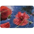 thumbnail image 1 of Indoor Doormat,Front Back Door Mats with Non Slip Backing,Red Poppies in Pond Welcome Entrance Floor Mat for Outdoor Entry Way, Bathroom Kitchen Rugs 16x24 Inch, 1 of 4