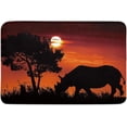 thumbnail image 1 of Indoor Doormat,Front Back Door Mats with Non Slip Backing,Rhino in The Dusk Welcome Entrance Floor Mat for Outdoor Entry Way, Bathroom Kitchen Rugs 16x24 Inch, 1 of 4