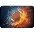 thumbnail image 1 of Indoor Doormat,Front Back Door Mats with Non Slip Backing,Rugby Water Fire Welcome Entrance Floor Mat for Outdoor Entry Way, Bathroom Kitchen Rugs 16x24 Inch, 1 of 4