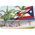 thumbnail image 1 of Indoor Doormat,Front Back Door Mats with Non Slip Backing,Summer Beach Frog in Puerto Rico Flag Welcome Entrance Floor Mat for Outdoor Entry Way, Bathroom Kitchen Rugs 16x24 Inch, 1 of 4