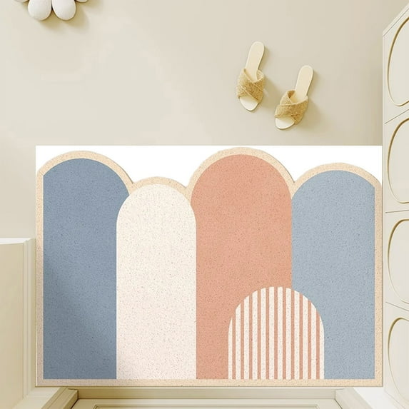 Indoor Doormat Front Door Mat - Indoor Entryway Rug, Dirt Trapper Non-Slip Washable Rubber Absorbent Mat, Great For Entryway/Garden/Hallway