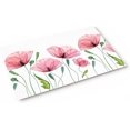 Indoor Doormat Poppy Flower Non Slip Rubber Backing Doormat Entrance