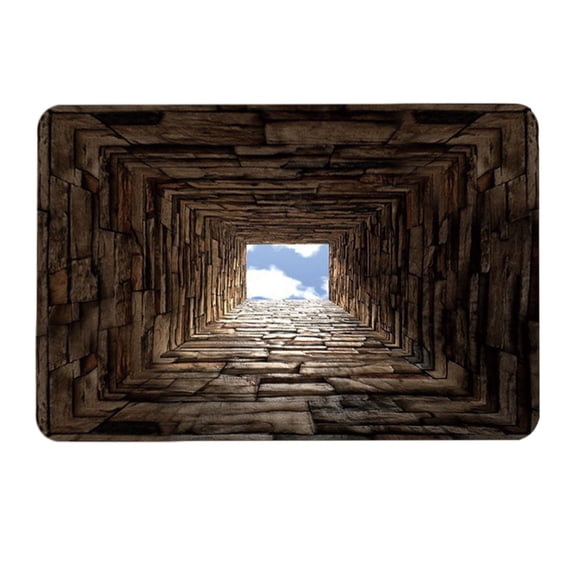 Indoor Doormat Tunnel Optical Illusion Entryway Door Mats, Non Slip Welcome Doormat,Washable Mat for Entryway,Front Porch (20x32 in)