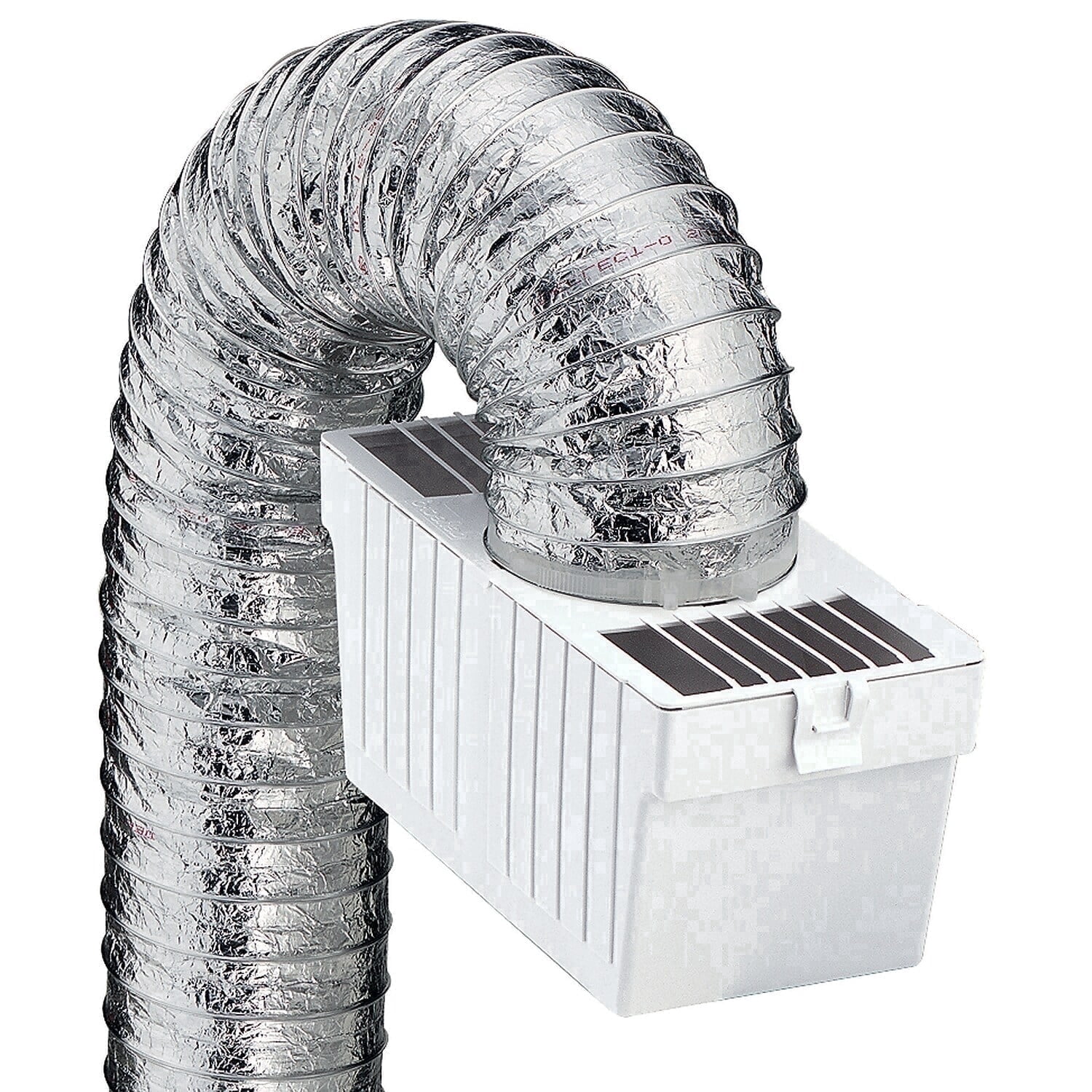 Dryer Lint Trap Kit, Indoor Venting with 4 Inch x 5 Foot Flexible Metallic Duct, Complete Kit with Clamps for Electric Dryers, Easy Installation