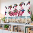 thumbnail image 1 of Indoor Elastic TV Cover for 32 Inch Flat Screen TVs,Summer Seaside Beach Flamingo Stretch TV Screen Protector Smart Television Protection Covers TVs Enclosure,Watercolor Shell Hat Bow, 1 of 9
