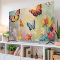 thumbnail image 1 of Indoor Elastic TV Cover for 55 Inch Flat Screen TVs,Spring Garden Flower Butterfly Stretch TV Screen Protector Smart Television Protection Covers TVs Enclosure,Wildflower Oil Painting Art, 1 of 9