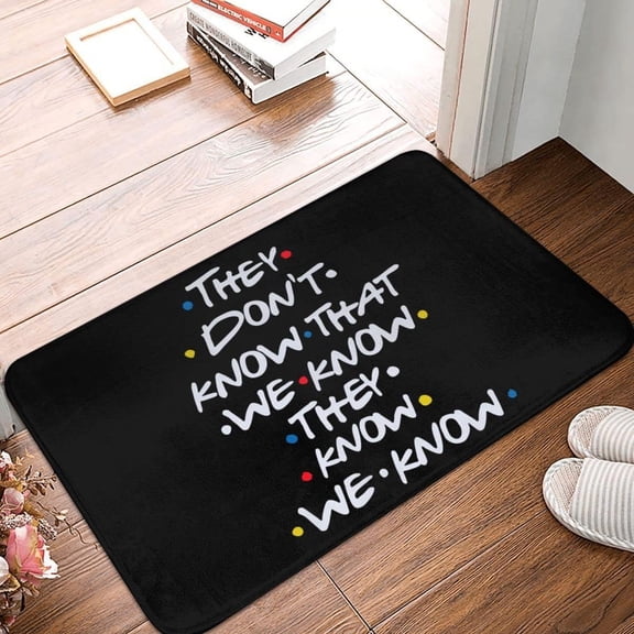 Indoor Entrance Classic Friends TV Show Quotes Bathroom Carpet Kitchen Home Living Room Floor Rug Door Mat Welcome Entrance Door Mat Outdoor Balcony Patio Mat 16x24 Inch