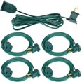 Indoor Extension Cord 2 Prong Electric Cord Extender, Wire Plug in and
