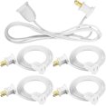 Indoor Extension Cord 2 Prong Electric Cord Extender, Wire Plug in and