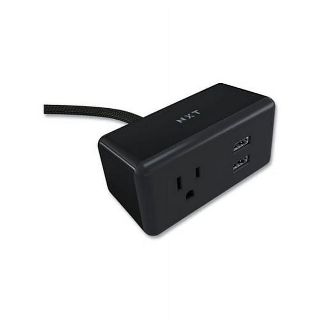 Indoor Extension Cord with USB Ports 5 ft, Black