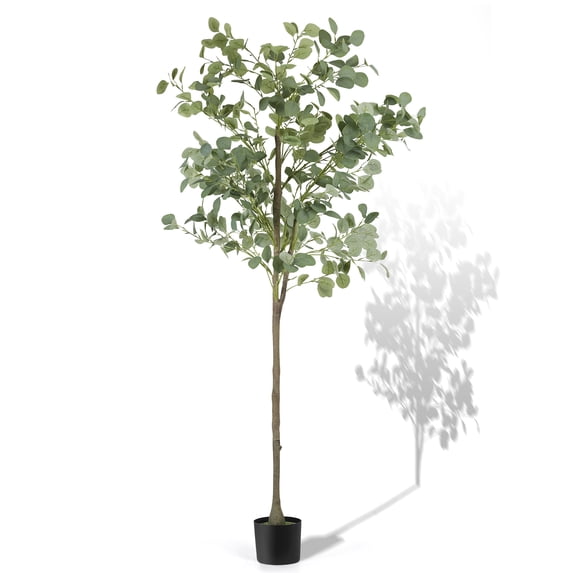 Indoor Faux Artificial Eucalyptus Tree, 6ft
