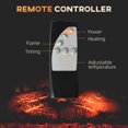 thumbnail image 1 of Indoor Fireplaces HOMCOM 27" Electric Fireplace Insert, Retro Recessed Fireplace Heater with Realistic Log Flame, Remote Control, and Adjustable Brightness, 1400W, Black,Gas Indoor Fireplaces, 1 of 10