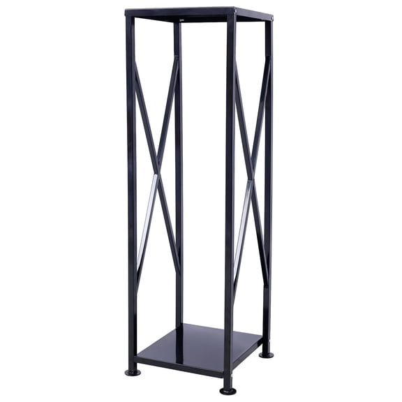 Indoor Firewood Log Rack Holder for Fireplace, Steel Wood Storage with Efficient Airflow, 43.7x14.5x14.5 Inch Black