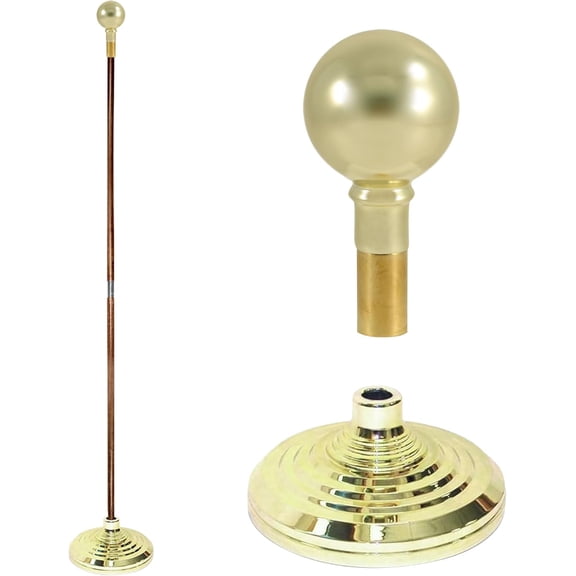 Indoor Flagpole Kit - NO FLAG - 8ft Pole - Parade Ball