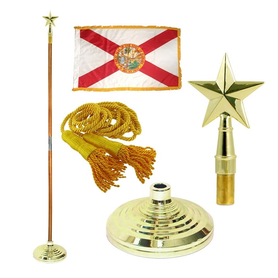 Indoor Florida State Flag Kit - 7ft Pole - Texas Star